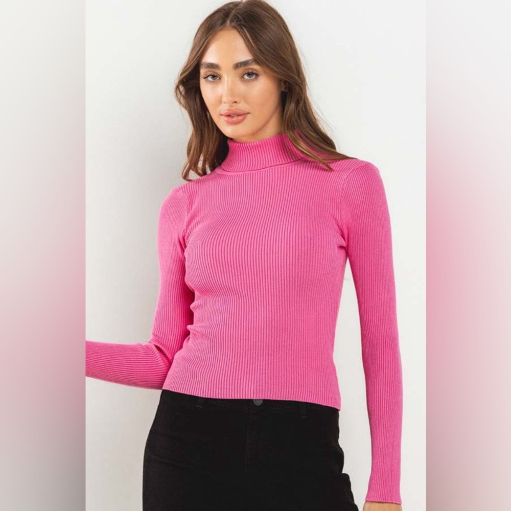 Spring Pink Slim Fit Sweater